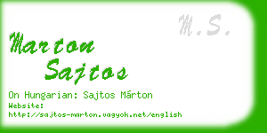 marton sajtos business card